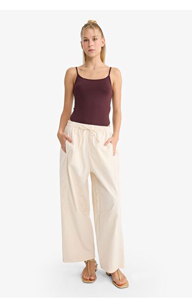 DeFacto Coool Barrel Fit Normal Bel Gabardin Pantolon F9660AX25AUBG55