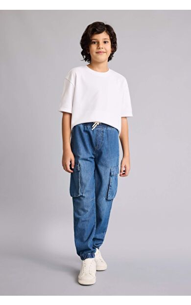 Jogger Fıt Jean Pantolon Erkek Çocuk
