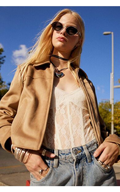 Coool Dantel İnce Askılı Çıtçıtlı Body