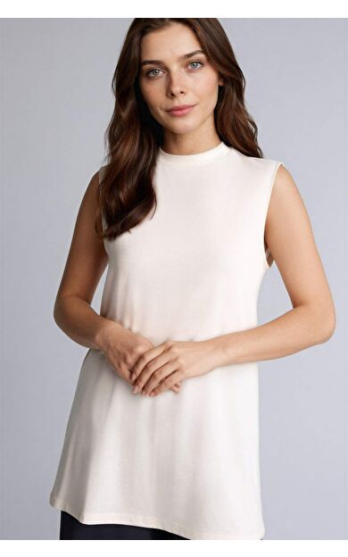 DeFacto Regular Fıt Bisiklet Yaka Kısa Kollu Tunik