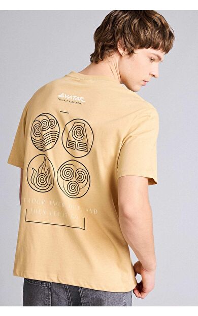 Avatar the Last Aırbender Regular Fıt Bisiklet Yaka Baskılı Kısa Kollu Tişört