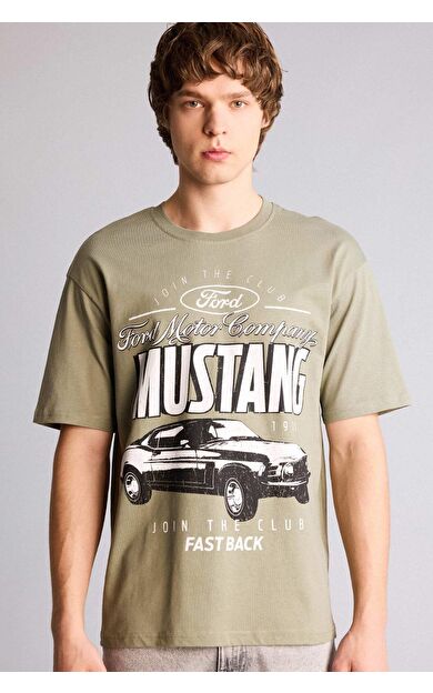 DeFacto Ford Motor Company Boxy Fıt Baskılı Tişört