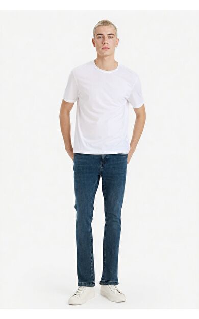 DeFacto Pedro Slim Fit Dar Kalıp Normal Bel Dar Paça Jean Pantolon