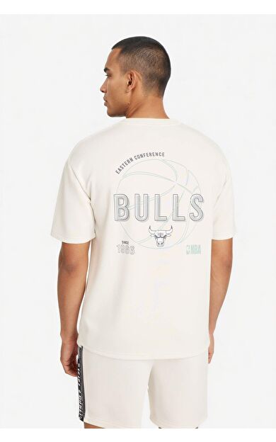 DeFacto NBA Chıcago Bulls Relax Fıt Bisiklet Yaka Kısa Kollu Tişört