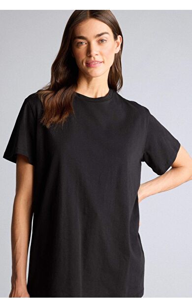 DeFacto Regular Fıt Bisiklet Yaka Kısa Kollu Tunik