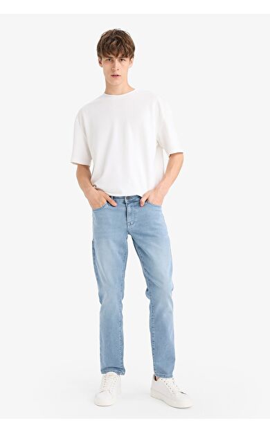 DeFacto Pedro Slim Fit Dar Paça Jean Pantolon F9814AX25AUNM90