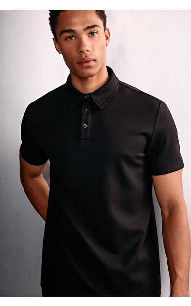 DeFacto DeFactoFit Standart Fit Polo Yaka Sporcu Modal Kısa Kollu Polo Tişört