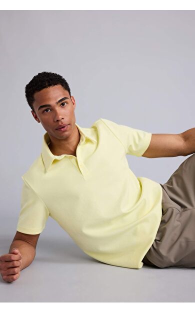 DeFacto Standart Fıt Polo Yaka Sporcu Modal Kısa Kollu Polo Tişört