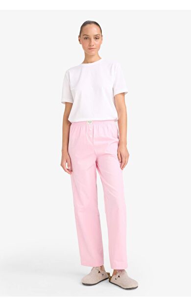 Regular Fit Uzun Poplin Pijama Altı-Fall in Love