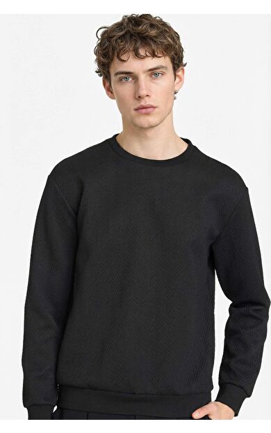 DeFacto Regular Fit Bisiklet Yaka Sweatshirt