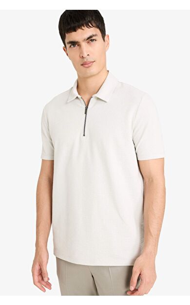 DeFacto Regular Fıt Fermuarlı Yaka Kısa Kollu Polo Tişört