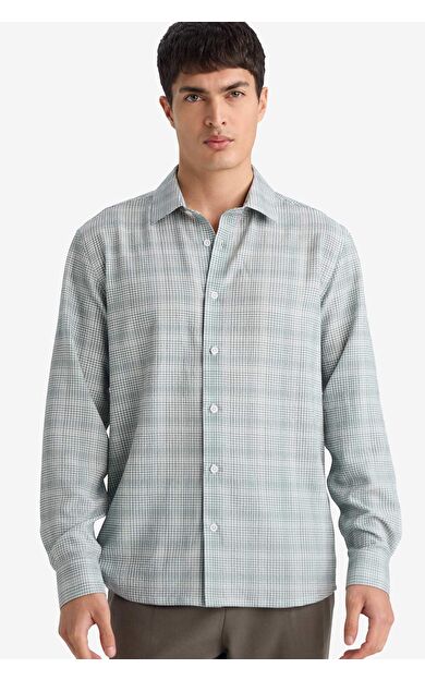 Regular Fıt Polo Yaka Uzun Kollu Gömlek