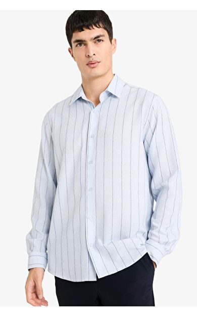 DeFacto Polo Yaka Krinkıl Uzun Kollu Gömlek