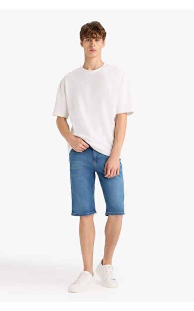 DeFacto Regular Fit Jean Bermuda