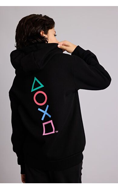 DeFacto Erkek Çocuk PlayStation New Regular Fit Kapüşonlu Sweatshirt