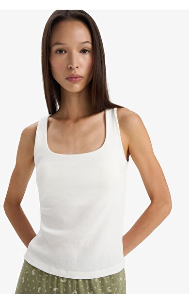 DeFacto İçi Sütyen Kaplı Atlet-Fall in Love Loungewear
