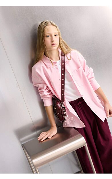 Kız Çocuk Okula Dönüş Regular Fit Oxford 2'li Uzun Kollu Gömlek