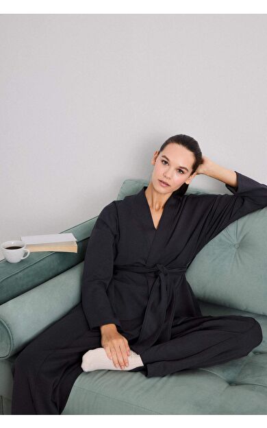 DeFacto Modal Kimono Ceket-Fall in Love Loungewear