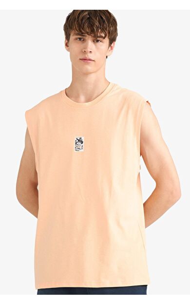 Boxy Fit Baskılı Bisiklet Yaka Atlet