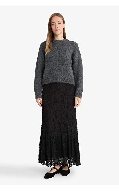 A Kesim Dantel Etek G0031AX25AUBK81