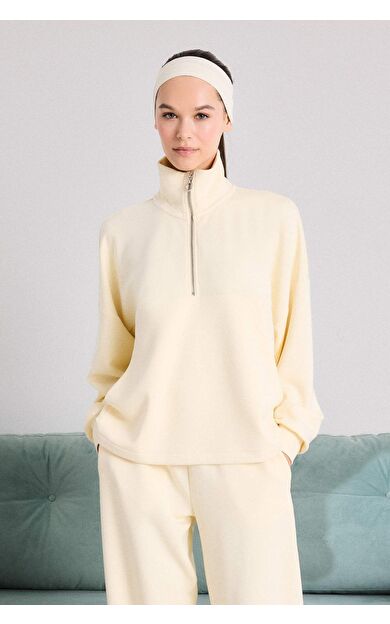 DeFacto Modal Kapüşonlu Sweatshirt-Fall in Love Loungewear