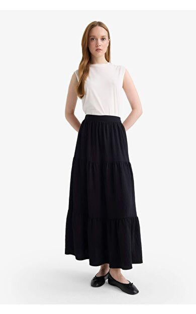 A Kesim Maxi Etek G0196AX25AUBK81