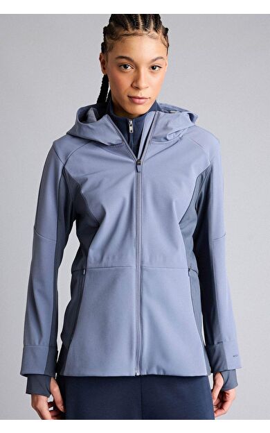DeFacto Su İtici Slım Fıt Kapüşonlu Fermuarlı Softshell Mont