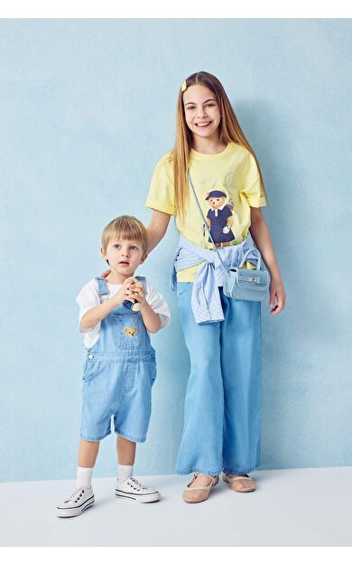 DeFacto Geniş Paça Jean Pantolon Kız Çocuk