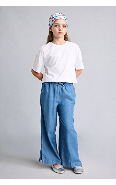 DeFacto Culotte Geniş Paça Jean Pantolon Kız Çocuk