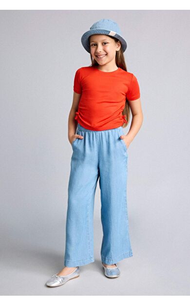 DeFacto Culotte Geniş Paça Jean Pantolon Kız Çocuk