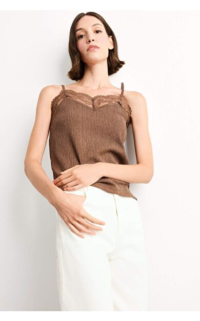 Fitted Bürümcük Dantel Atlet