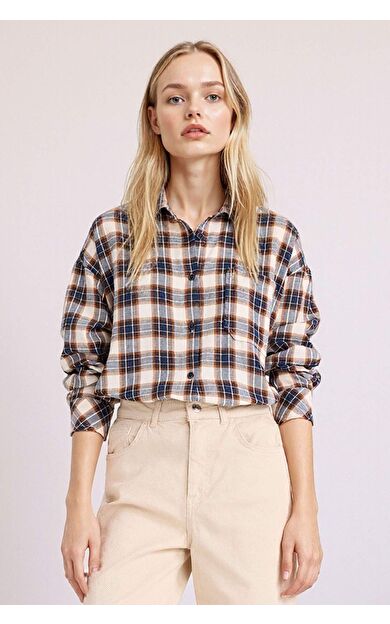 DeFacto Coool Overshirt Fit Kareli Uzun Kollu Gömlek