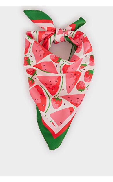 Desenli Saten Fular Kız Çocuk