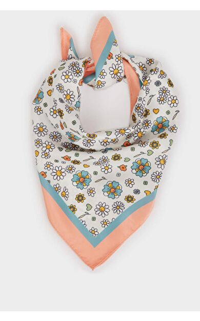 Desenli Saten Fular Kız Çocuk