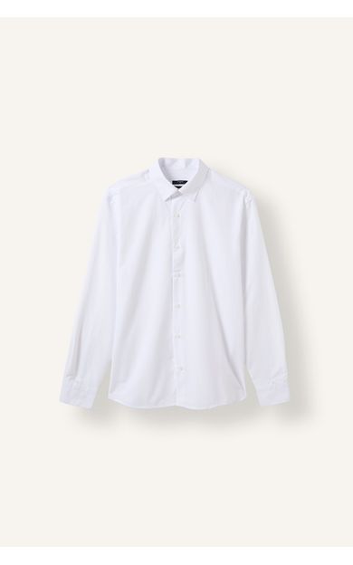 DeFacto Modern Fit Uzun Kollu Gömlek Beyaz