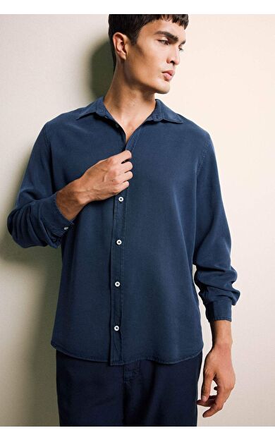 DeFacto Regular Fit Twill Uzun Kollu Gömlek G0406AX25AUNV175
