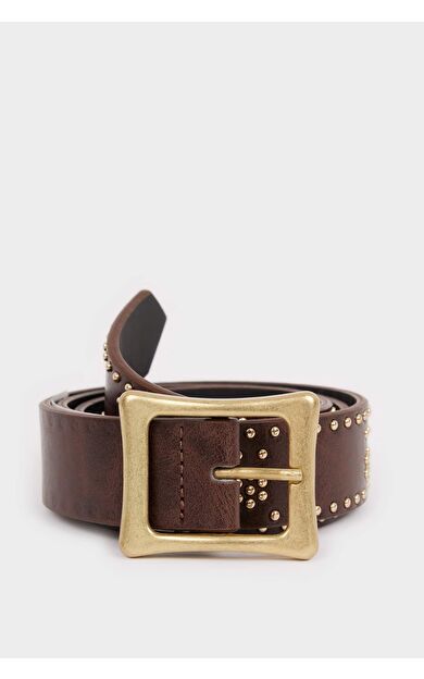 Kadın Büyük Toka Suni Deri Günlük Kemer