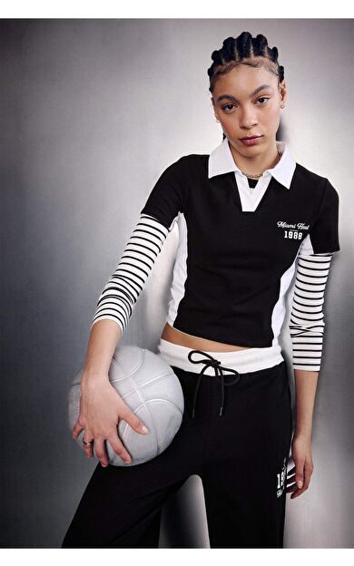 DeFacto NBA Mıamı Heat Slım Fıt Polo Yaka Kısa Kollu Polo Tişört