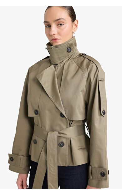 DeFacto Regular Fıt Smokin Yaka Pamuklu Trençkot