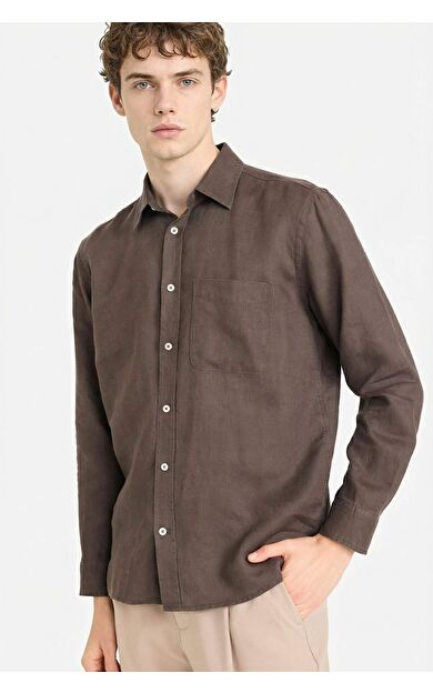 %100 Keten Gömlek