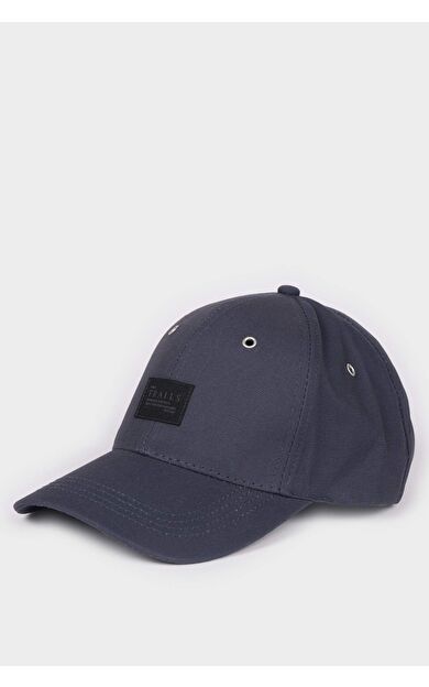 Erkek Etiket Baskılı Pamuklu Cap Şapka