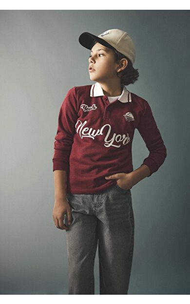 Erkek Çocuk Nakışlı Fitilli Kadife Cap Şapka