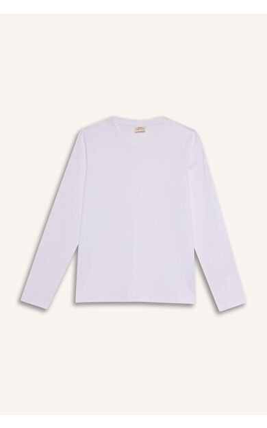 Kız Çocuk Regular Fit Bisiklet Yaka Uzun Kollu Tişört