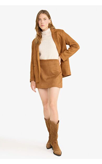 DeFacto Normal Bel Süet Etek