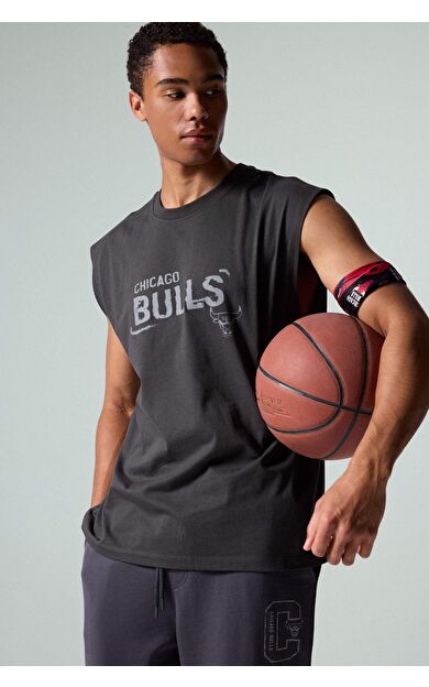 DeFacto NBA Chıcago Bulls Oversıze Baskılı Bisiklet Yaka Atlet