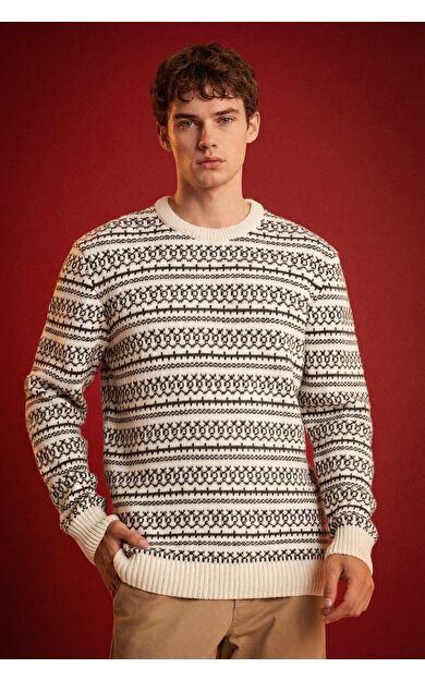 DeFacto Yılbaşı Temalı Triko Kazak G1044AX25WNER137