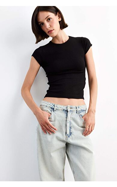 Bisiklet Yaka Kısa Kollu Tişört G1072AX25SMBK81