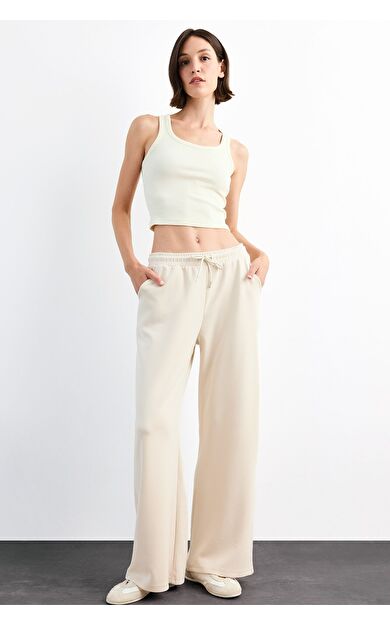 DeFacto Relax Fit Beli Lastikli Düz Paça Modal Pantolon G1086AX25SMBG286