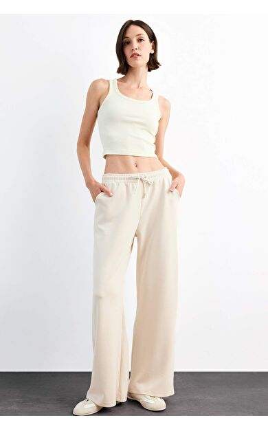 Relax Fit Beli Lastikli Düz Paça Modal Pantolon G1086AX25SMBG286