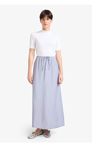 DeFacto Relax Fit Beli Lastikli Krinkıl Kumaş Bilek Boy Etek